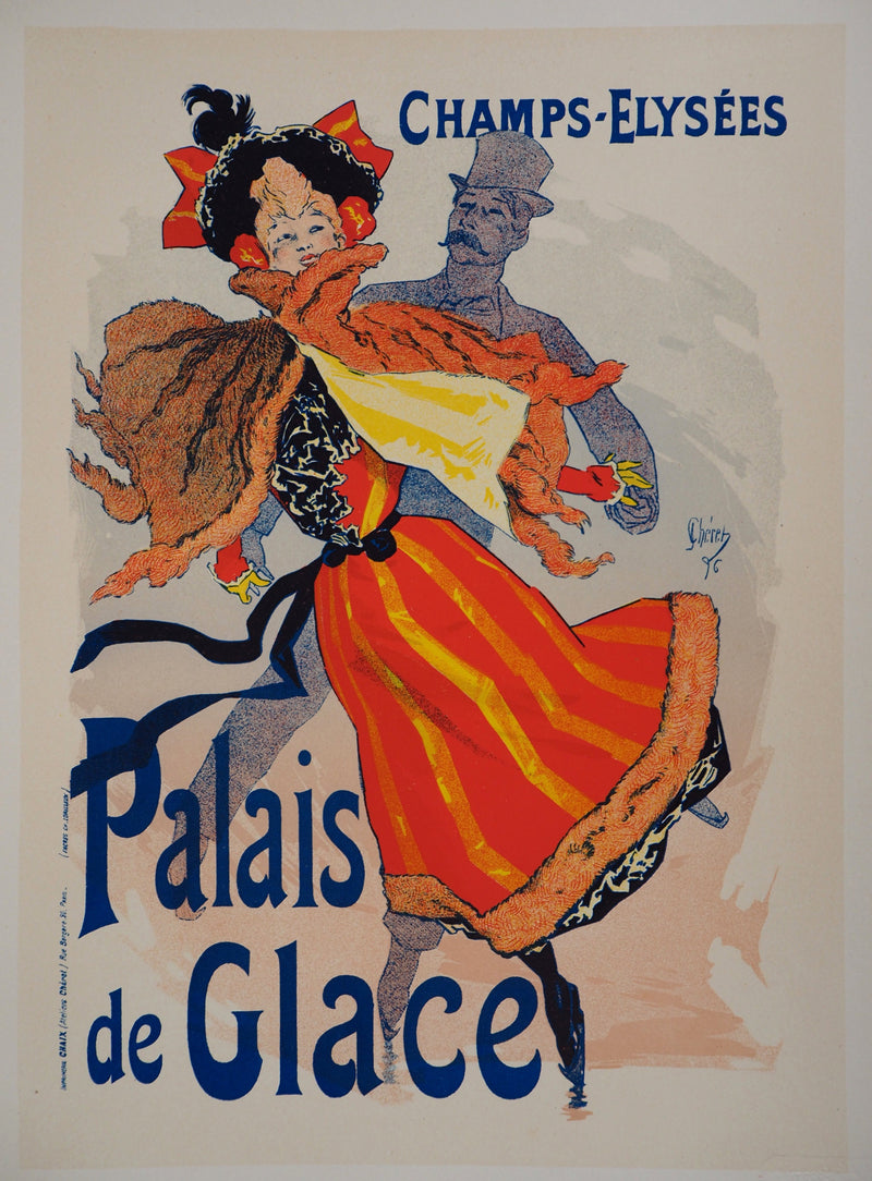 ADA Jules Chéret: Ice Palace, Original signed lithograph, 1895