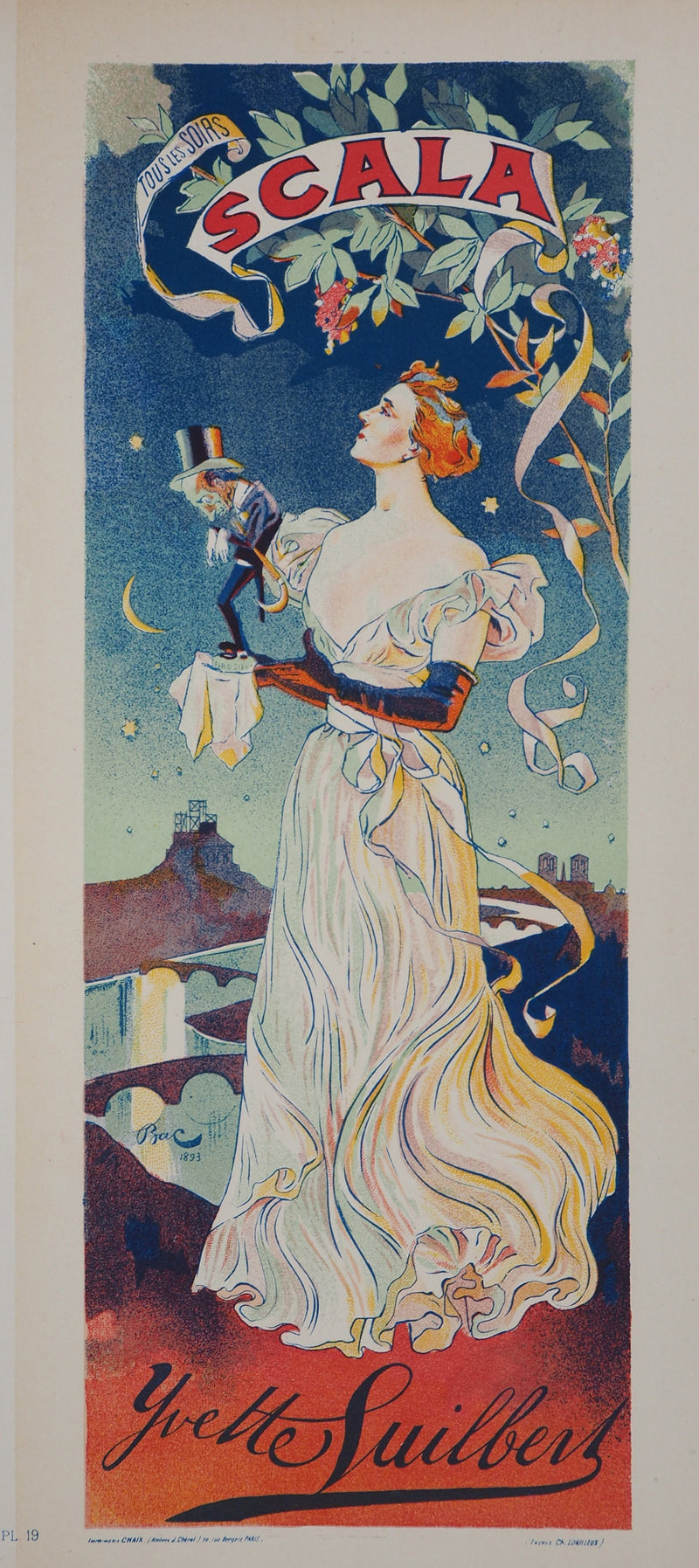 ADA Ferdinand BAC: Charming Woman, 1895, Original signed lithograph