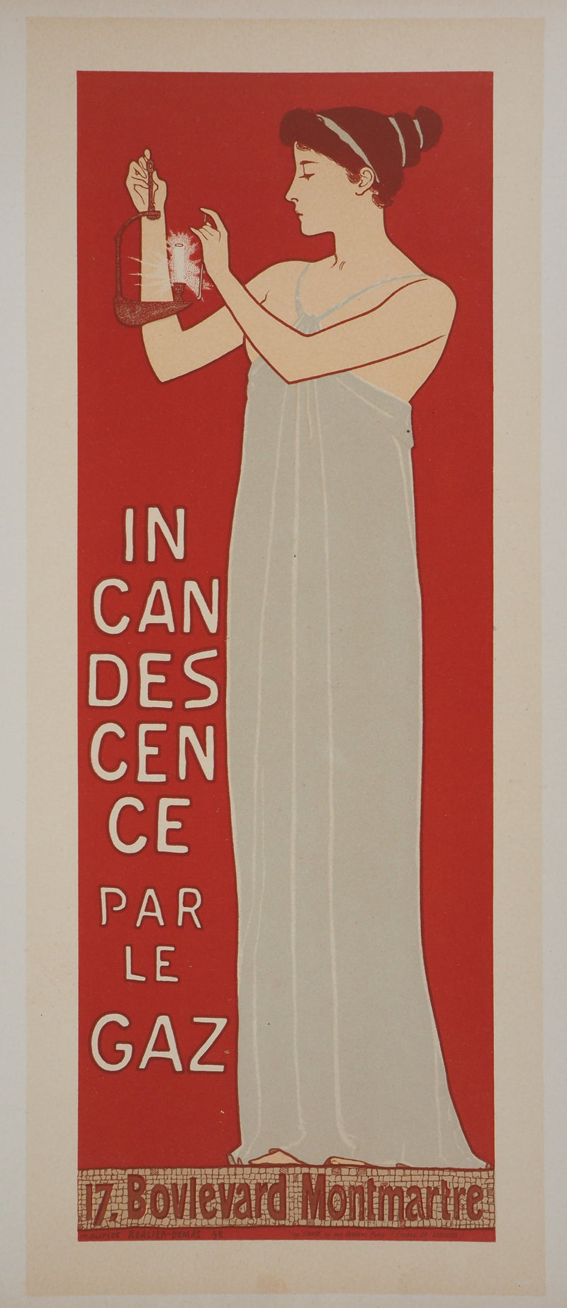 ADA Maurice RÉALIER, DUMAS: Goddess of Light, 1895, Original signed lithograph