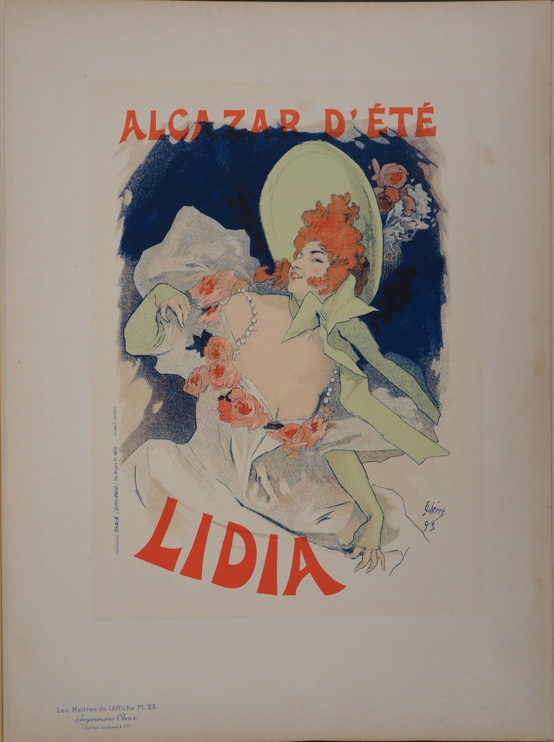 ADA Jules Chéret: Lidia, Original signed lithograph, 1895