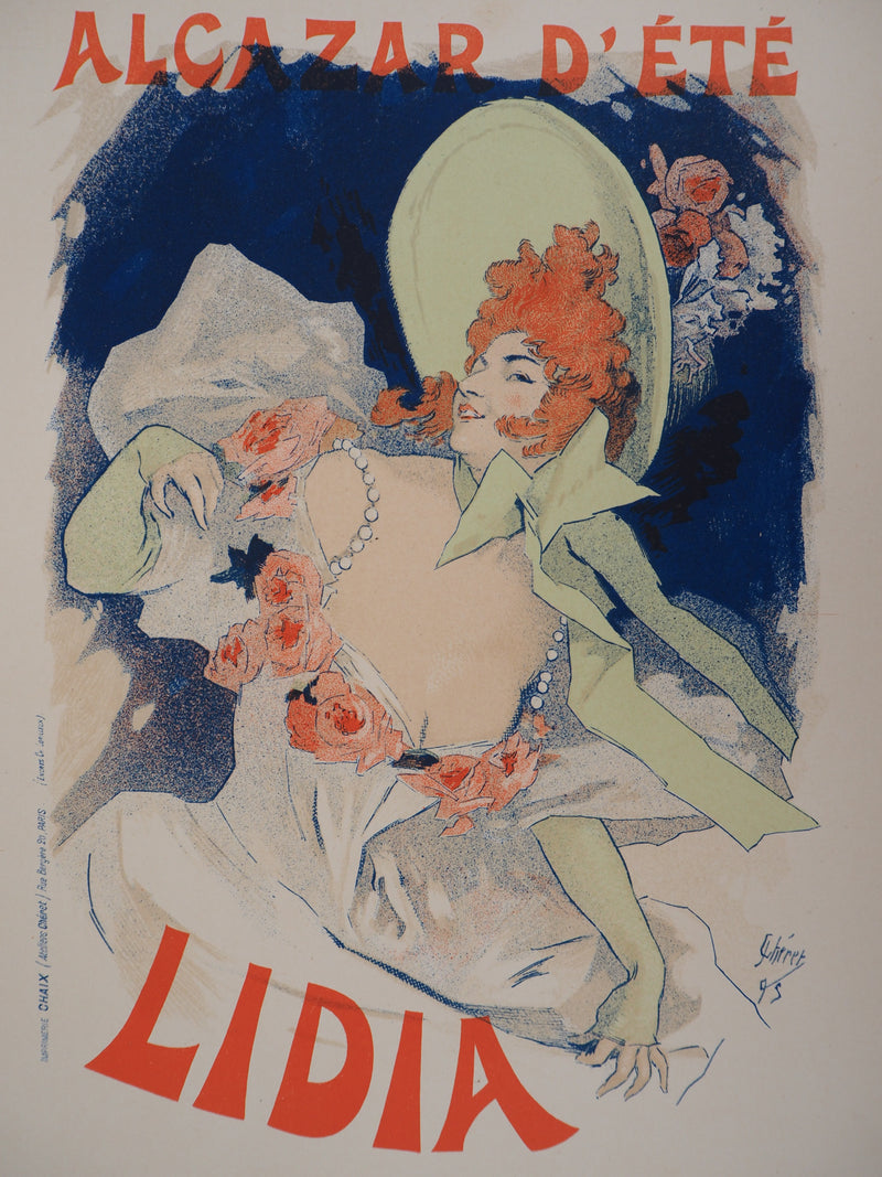 ADA Jules Chéret: Lidia, Original signed lithograph, 1895
