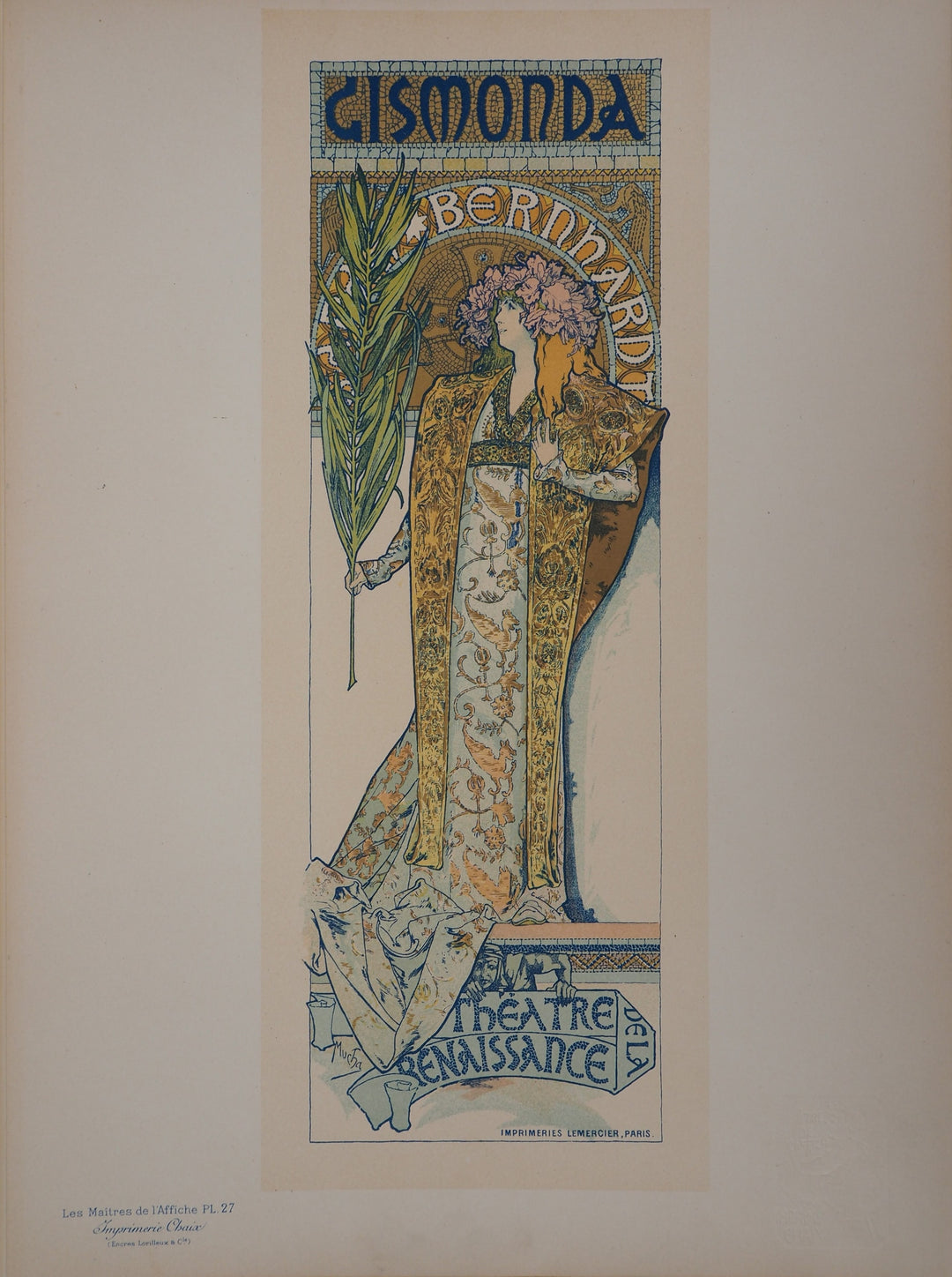 Alphonse MUCHA: Gismonda (Sarah Bernhardt), Original lithograph