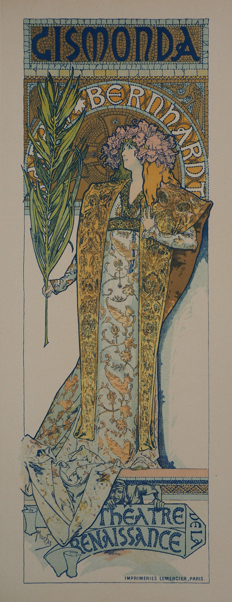 Alfonse MUCHA: Gismonda (Sarah Bernhardt), Signed lithograph
