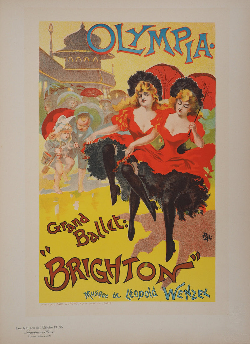 PAL : Danseuses de cancan, Lithographie originale signée