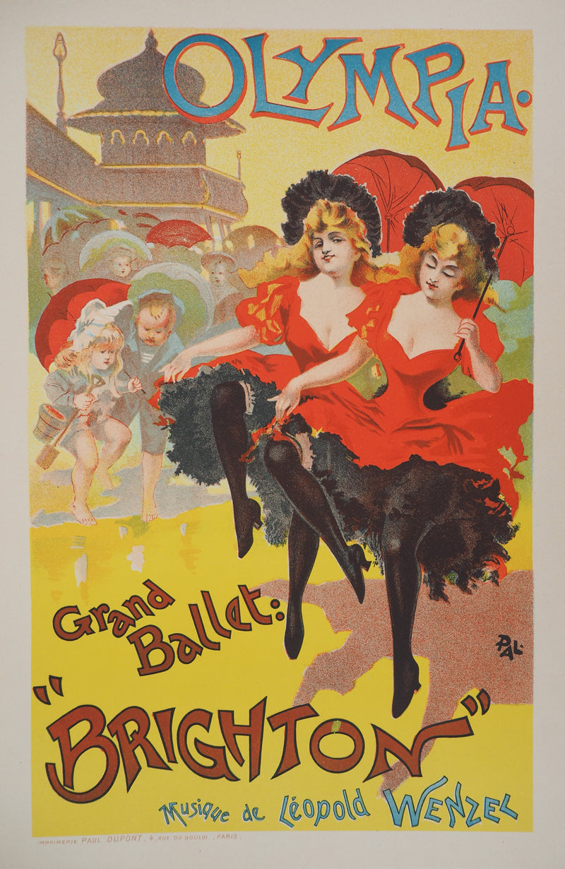 PAL : Danseuses de cancan, Lithographie originale signée