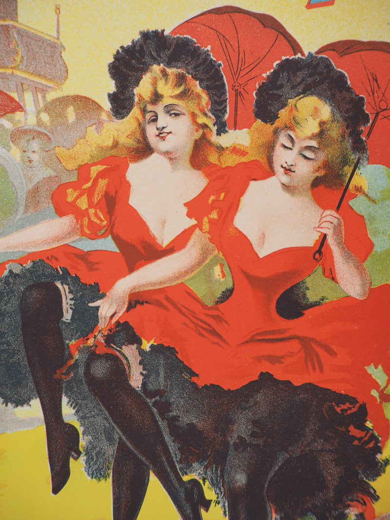 PAL : Danseuses de cancan, Lithographie originale signée