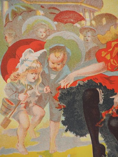 PAL : Danseuses de cancan, Lithographie originale signée