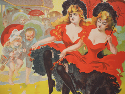PAL : Danseuses de cancan, Lithographie originale signée