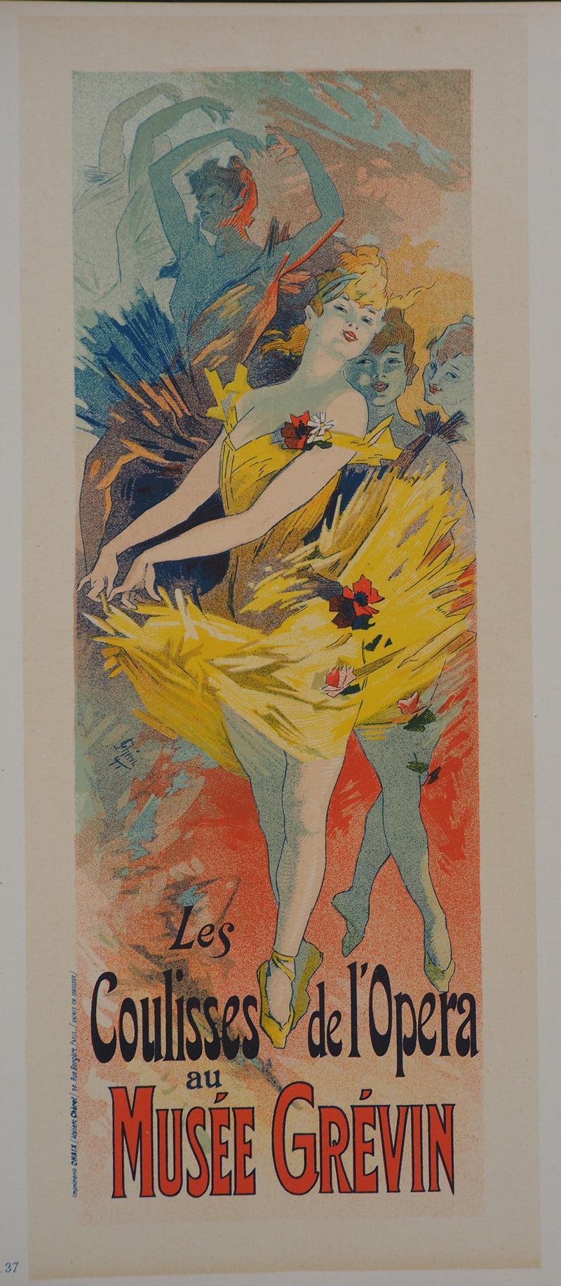 ADA Jules Chéret: Die Ballerinas, Original signierte Lithographie, 1895