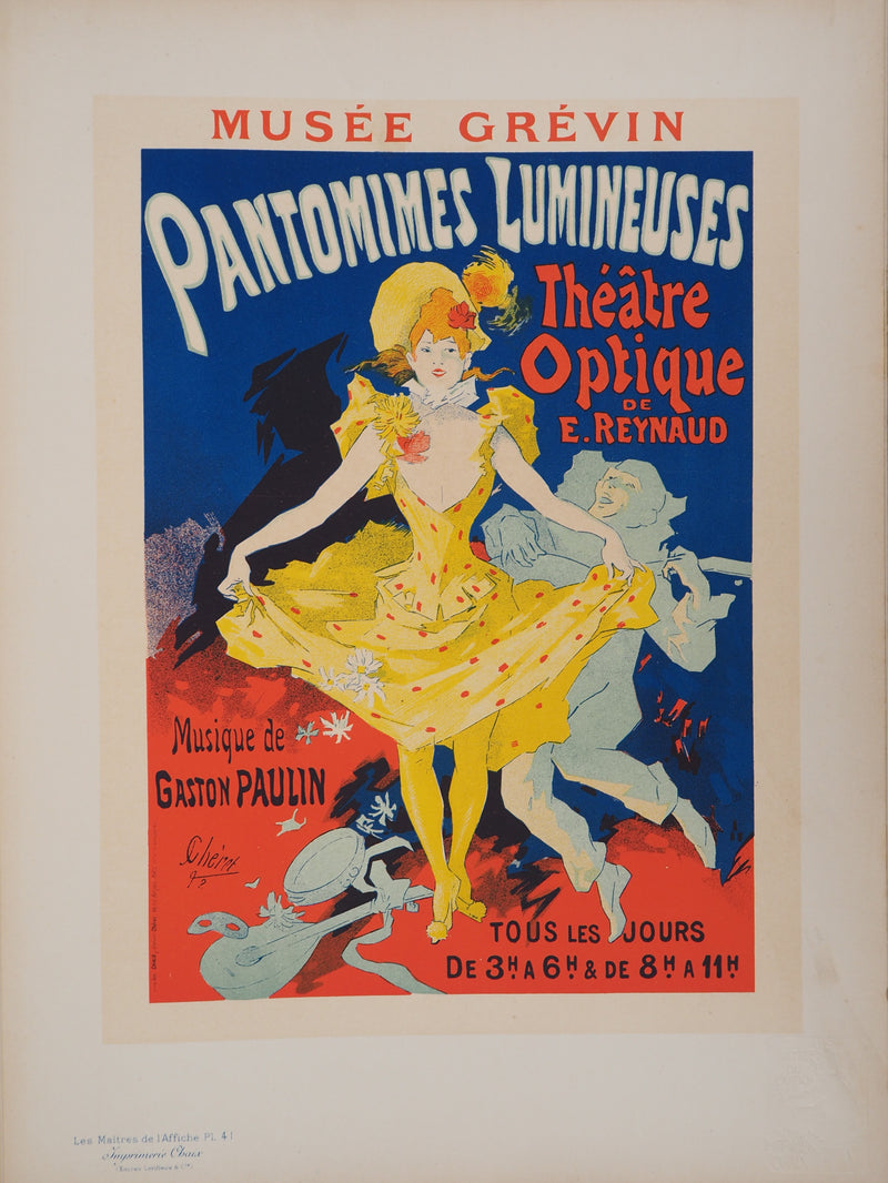 ADA Jules Chéret: Dancer lifting her skirt, Original signed lithograph, 1895