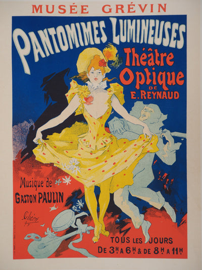 ADA Jules Chéret: Dancer lifting her skirt, Original signed lithograph, 1895