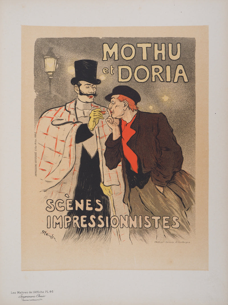 Théophile Alexandre STEINLEN : Scènes impressionnistes, Lithographie originale signée