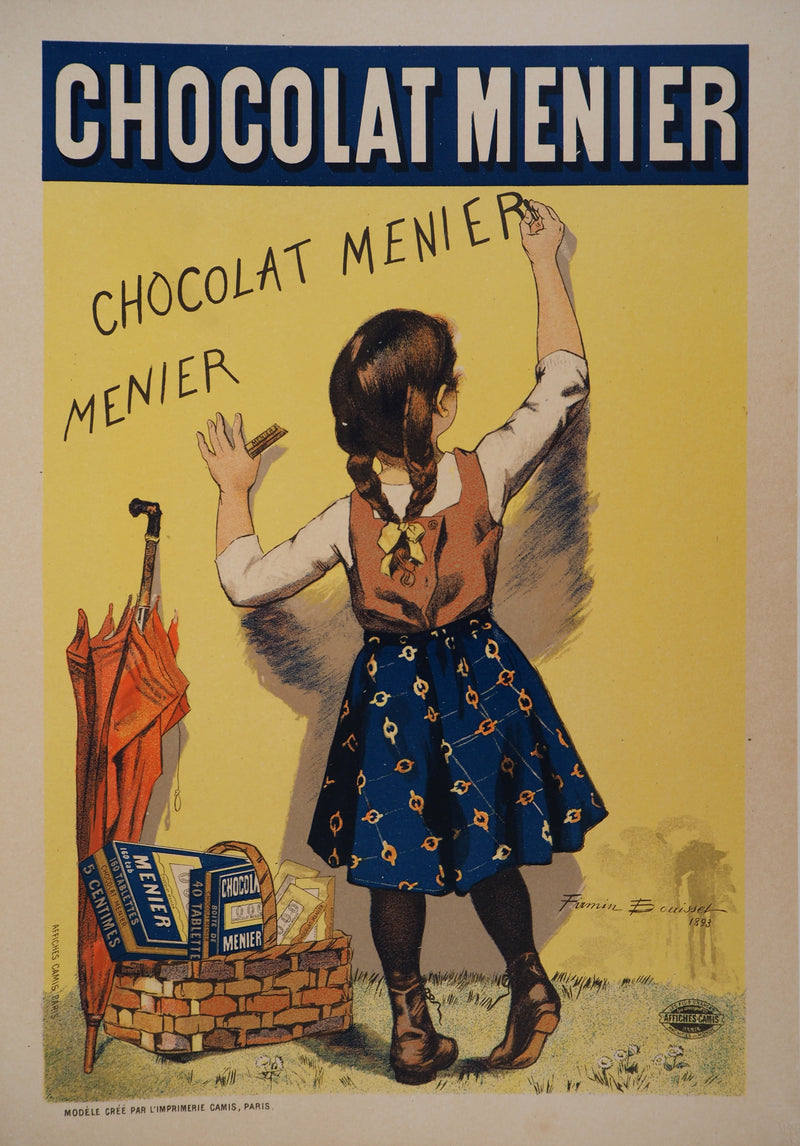 Firmin BOUISSET: The Little Flower Seller, Original Signed Lithograph