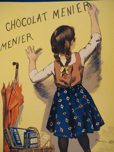 Firmin BOUISSET: The Little Flower Seller, Original Signed Lithograph