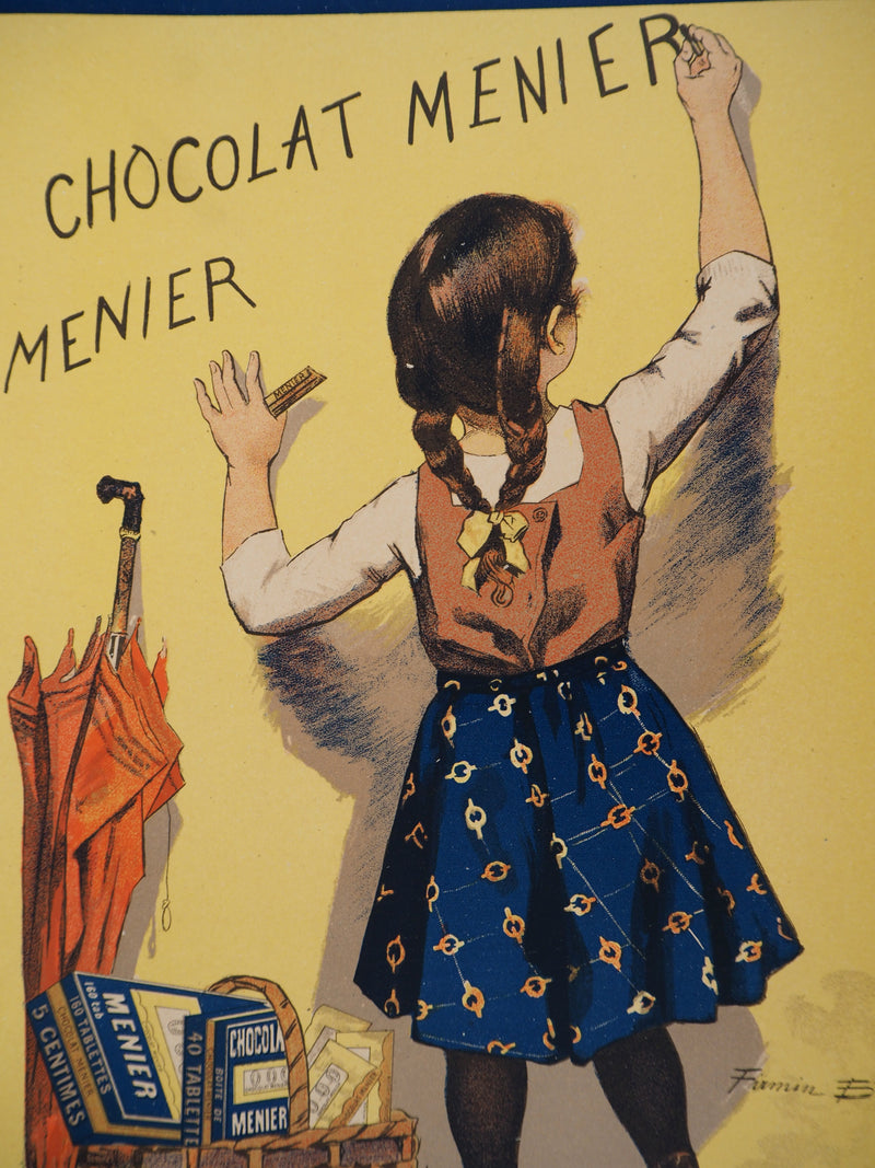 Firmin BOUISSET: The Little Flower Seller, Original Signed Lithograph