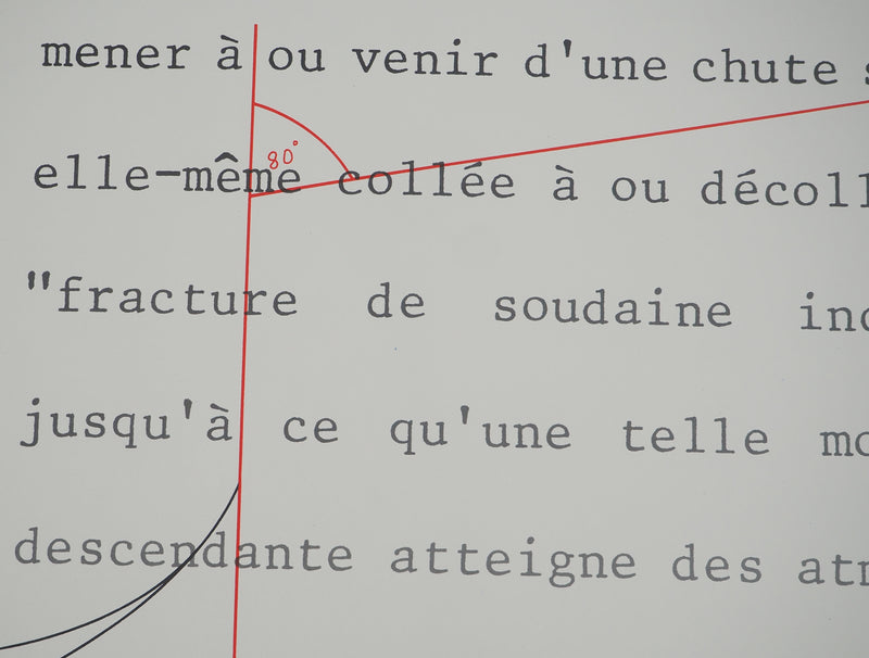 Shusaku ARAKAWA : Composition écrite, Affiche en lithographie originale d&