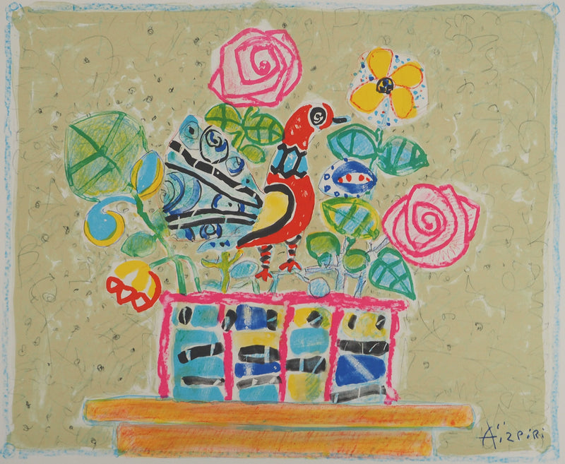 BT Paul AIZPIRI, Love in a Cage, Signed Lithograph