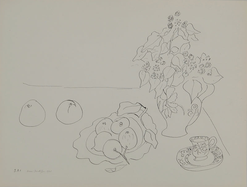 Henri MATISSE : Nature morte aux fruits, Lithographie originale (vue générale) - Crédit photo : Galerie Art.Paris
