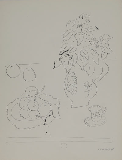 Henri MATISSE : Nature morte aux citrons, Lithographie originale (vue générale) - Crédit photo : Galerie Art.Paris