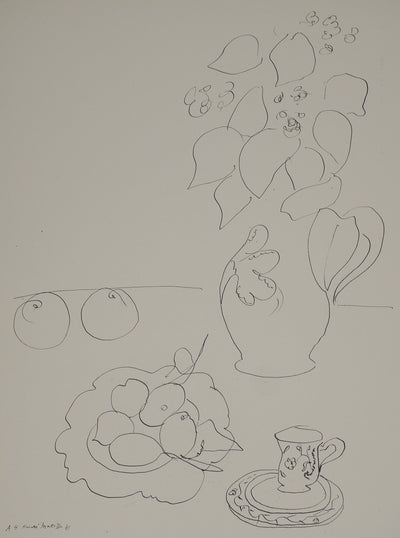 Henri MATISSE : Nature morte au vase, Lithographie originale (photo de détail 5) - Crédit photo : Galerie Art.Paris