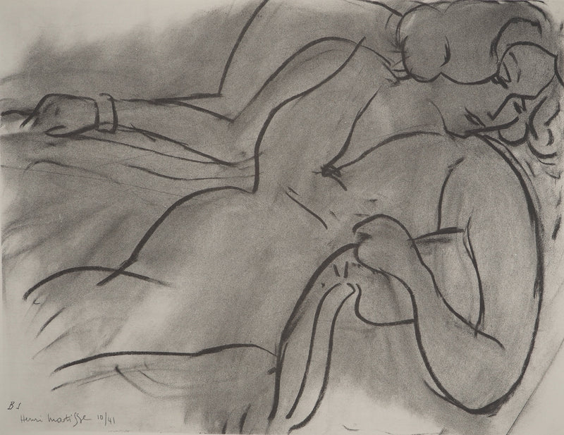 Henri MATISSE : Jeune fille endormie, Lithographie originale (photo de détail 3) - Crédit photo : Galerie Art.Paris