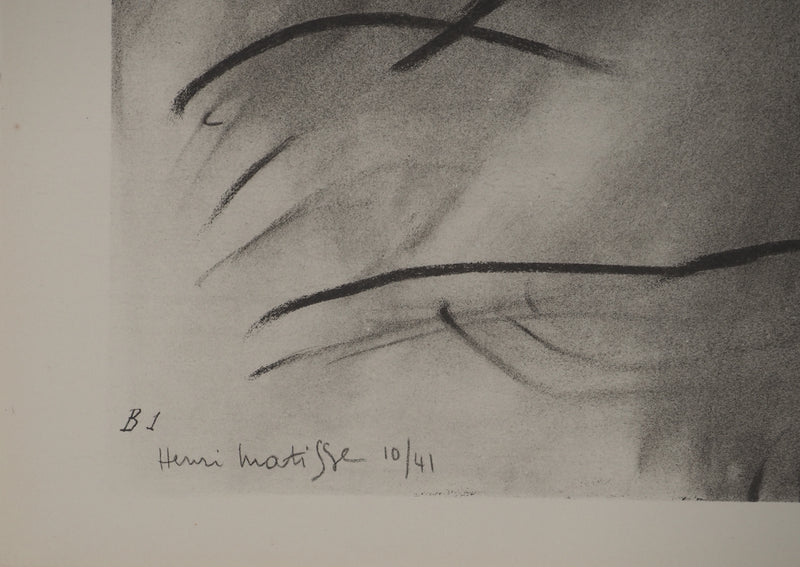 Henri MATISSE : Jeune fille endormie, Lithographie originale (photo de détail 2) - Crédit photo : Galerie Art.Paris