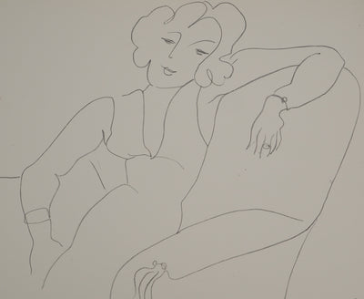 Henri MATISSE : Jeune femme à la posture désinvolte, Lithographie originale (photo de détail 3) - Crédit photo : Galerie Art.Paris