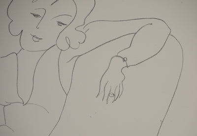 Henri MATISSE : Jeune femme à la posture désinvolte, Lithographie originale (photo de détail 5) - Crédit photo : Galerie Art.Paris