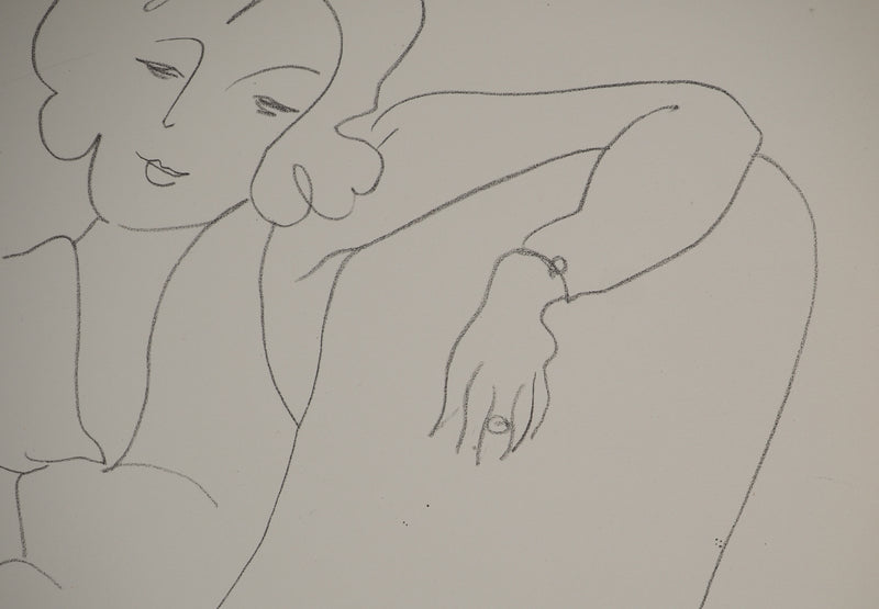 Henri MATISSE : Jeune femme à la posture désinvolte, Lithographie originale (photo de détail 5) - Crédit photo : Galerie Art.Paris