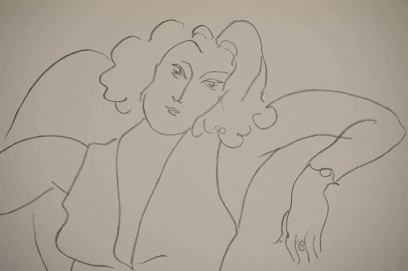 Henri MATISSE : Jeune femme assise, Lithographie originale (photo de détail 4) - Crédit photo : Galerie Art.Paris