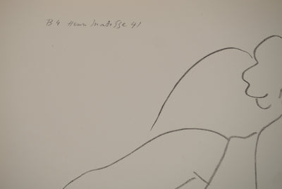 Henri MATISSE : Jeune femme assise, Lithographie originale (photo de détail 2) - Crédit photo : Galerie Art.Paris