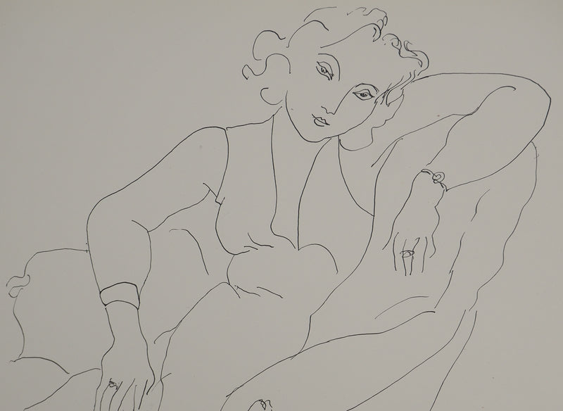 Henri MATISSE : Jeune fille posant, Lithographie originale (photo de détail 2) - Crédit photo : Galerie Art.Paris