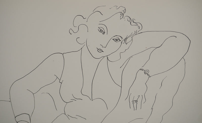 Henri MATISSE : Jeune fille posant, Lithographie originale (photo de détail 3) - Crédit photo : Galerie Art.Paris