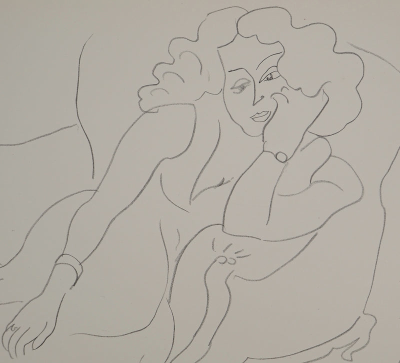 Henri MATISSE : Femme à la chevelure bouclée, Lithographie originale (photo de détail 3) - Crédit photo : Galerie Art.Paris