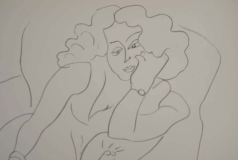 Henri MATISSE : Femme à la chevelure bouclée, Lithographie originale (photo de détail 4) - Crédit photo : Galerie Art.Paris