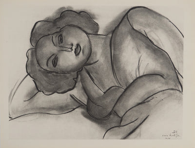 Henri MATISSE : Jeune femme allongée, Lithographie originale (vue générale) - Crédit photo : Galerie Art.Paris