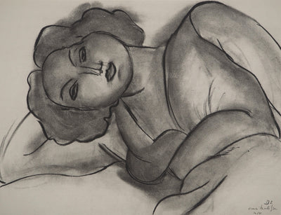 Henri MATISSE : Jeune femme allongée, Lithographie originale (photo de détail 3) - Crédit photo : Galerie Art.Paris