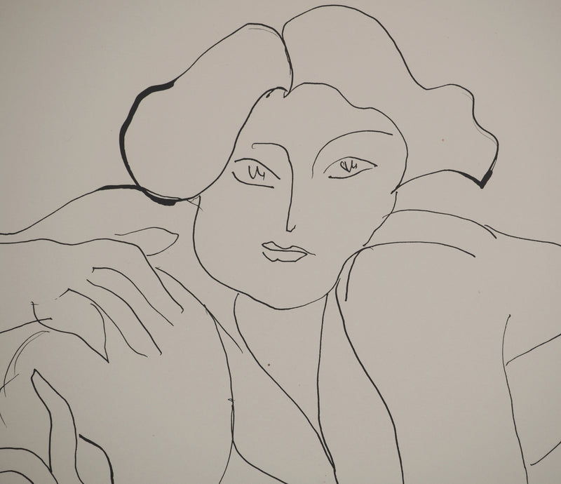 Henri MATISSE : Femme accoudée, Lithographie originale (photo de détail 4) - Crédit photo : Galerie Art.Paris