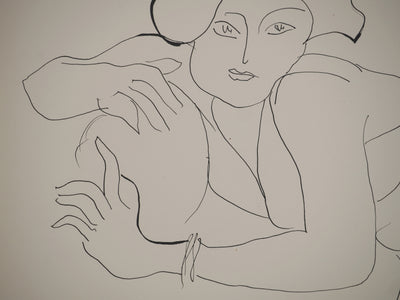 Henri MATISSE : Femme accoudée, Lithographie originale (photo de détail 5) - Crédit photo : Galerie Art.Paris