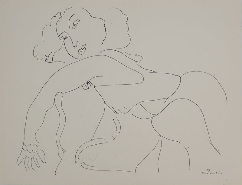 Henri MATISSE : Femme attendant son amant, Lithographie originale (vue générale) - Crédit photo : Galerie Art.Paris