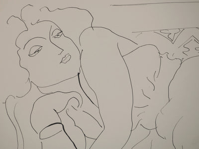 Henri MATISSE : Jeune fille au canapé, Lithographie originale (photo de détail 4) - Crédit photo : Galerie Art.Paris