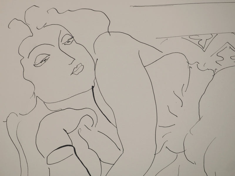 Henri MATISSE : Jeune fille au canapé, Lithographie originale (photo de détail 4) - Crédit photo : Galerie Art.Paris