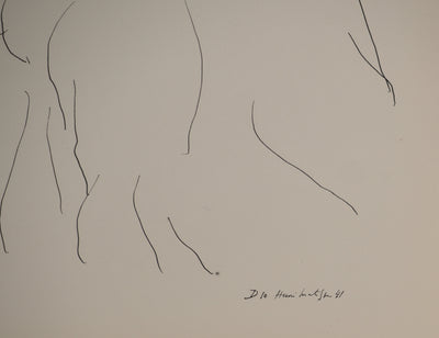 Henri MATISSE : Jeune fille au canapé, Lithographie originale (photo de détail 2) - Crédit photo : Galerie Art.Paris