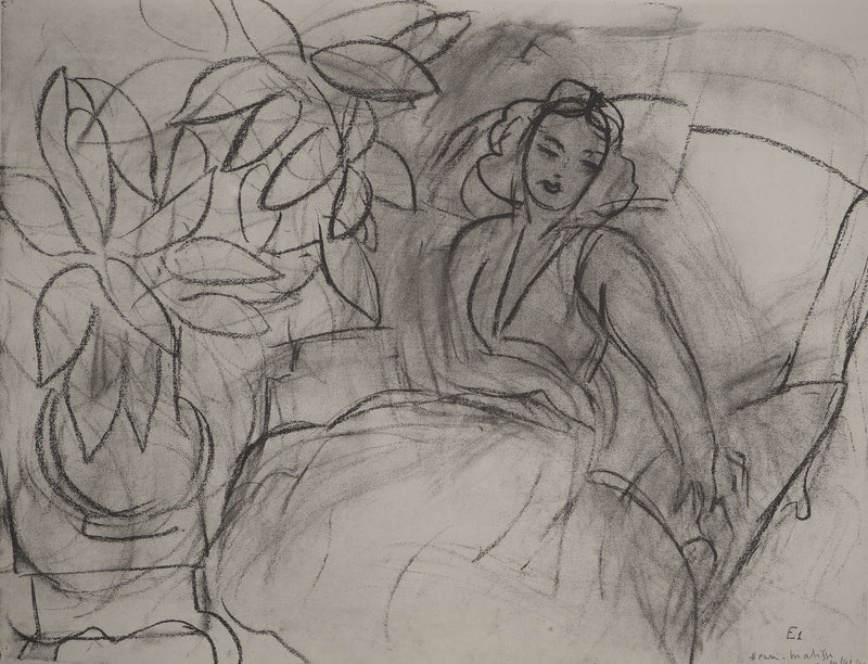 Henri MATISSE : Femme alitée, Lithographie originale (photo de détail 3) - Crédit photo : Galerie Art.Paris