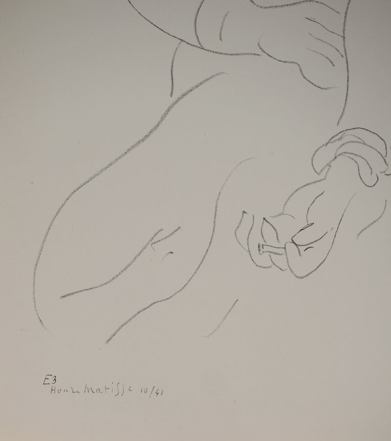 Henri MATISSE : Croquis à la cigarette, Lithographie originale (photo de détail 2) - Crédit photo : Galerie Art.Paris