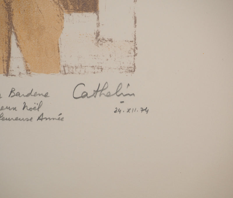 Bernard CATHELIN: Homage to the Drôme, Original signed color lithograph