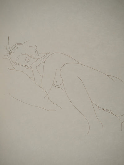 Alain BONNEFOIT : Au repos, Gravure originale