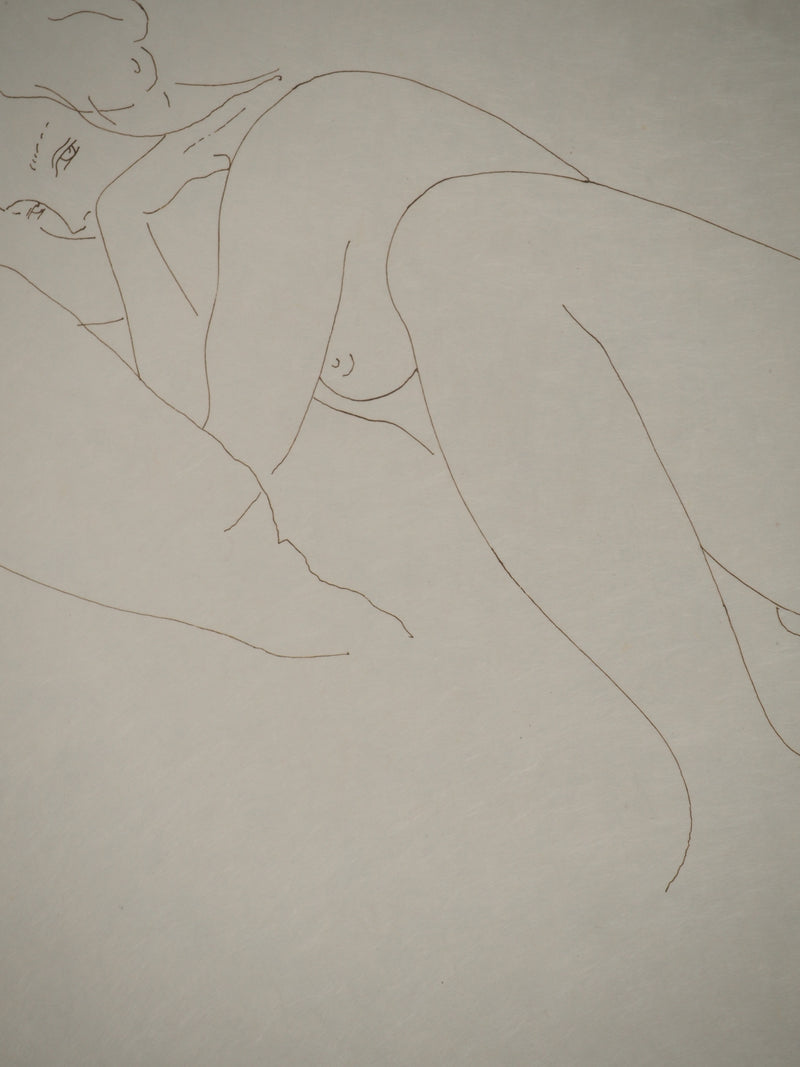 Alain BONNEFOIT : Au repos, Gravure originale