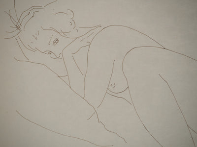 Alain BONNEFOIT : Au repos, Gravure originale