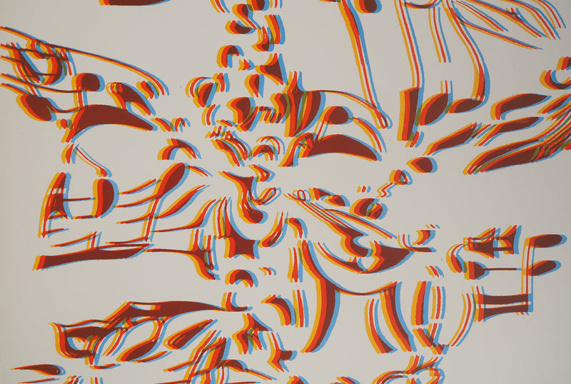 Pol BURY : Sculptures à cordes, Affiche en lithographie originale